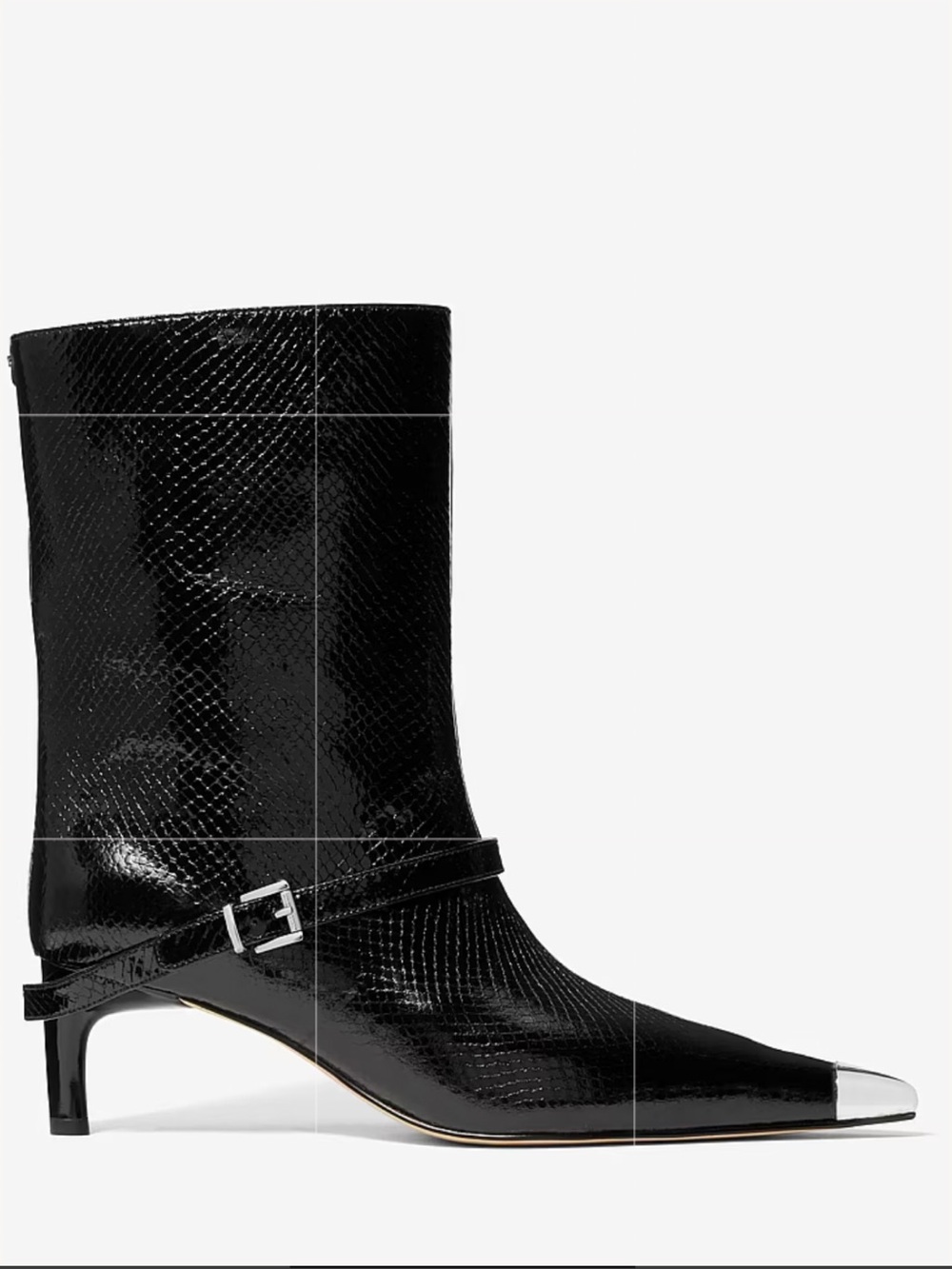 🖤 MICHAEL KORS Kasia Snake Embossed Leather Buckle Boot 🖤 NWT 🖤 - Picture 10 of 16